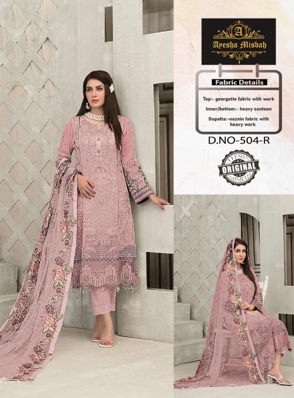 Ayesha Misbah 504 Georgette Designer Salwar Suits Collection